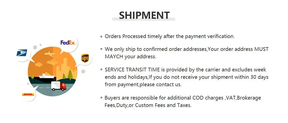 Outdoors Gilet Men Heated Vest by Simples Market — shipment infographic with FedEx/UPS logos and order details