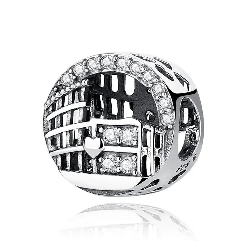 925 Sterling Silver Travel Theme Charms Beads London Bus Paris Suitcase Sam Panda Bracelets Necklaces Women DIY Jewelry