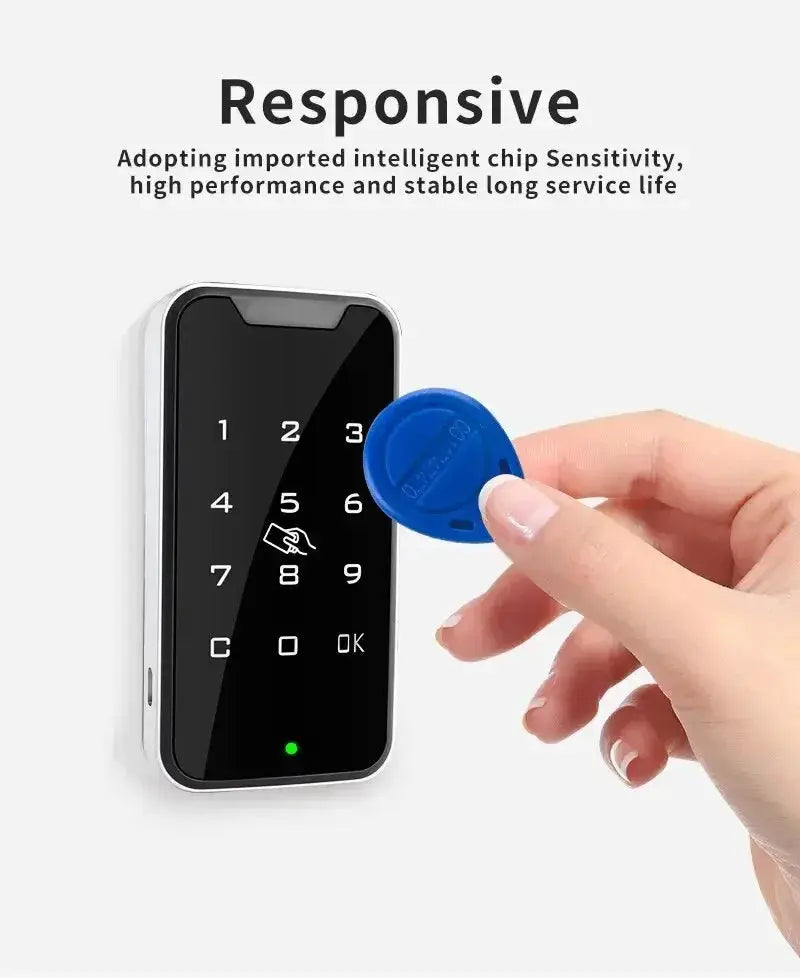 RFID keyfob blue round 125kHz TK4100 EM4100 for door access by Simples Market