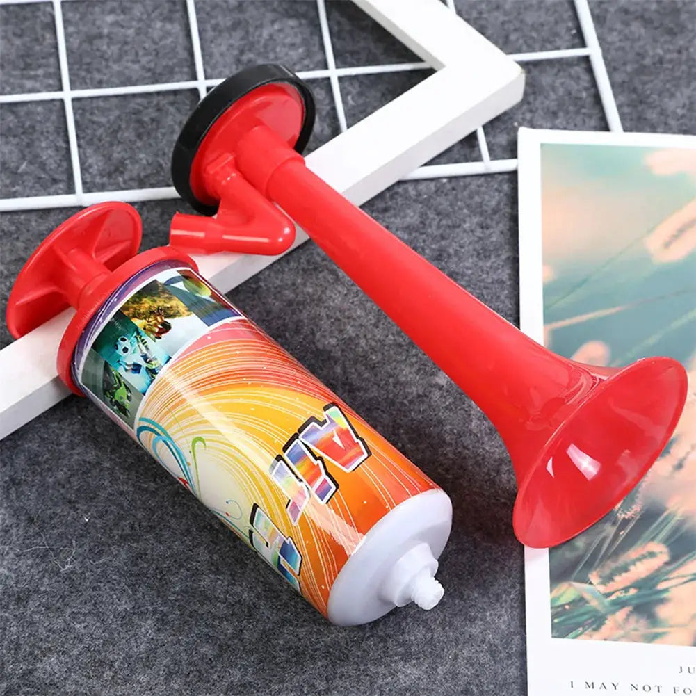 Portable Air Horn With Hand Pump Loud Stadium Sound for Soccer Events