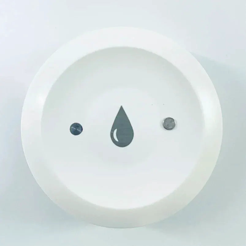 Water immersion sensor by Simples Market, white circular detector with a water drop icon
