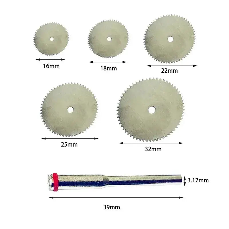 11 Piece Mini Circular Saw Blade Set Stainless Steel Cutting Discs For Wood Metal Plastic Rotary Tool