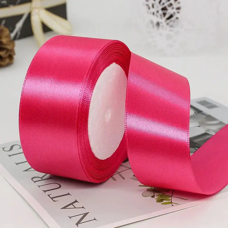 22 Meters Satin Ribbon Assorted Colors 6mm Wide 100 Percent Polyester Gift Wrap Craft Bow