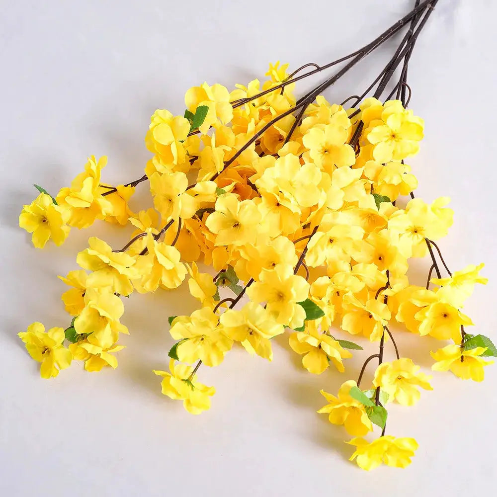 Peach Blossom Artificial Flowers Bouquet Silk Flowers For Home Decor Garden Wedding Decoration Outdoor Vase Ornament Set