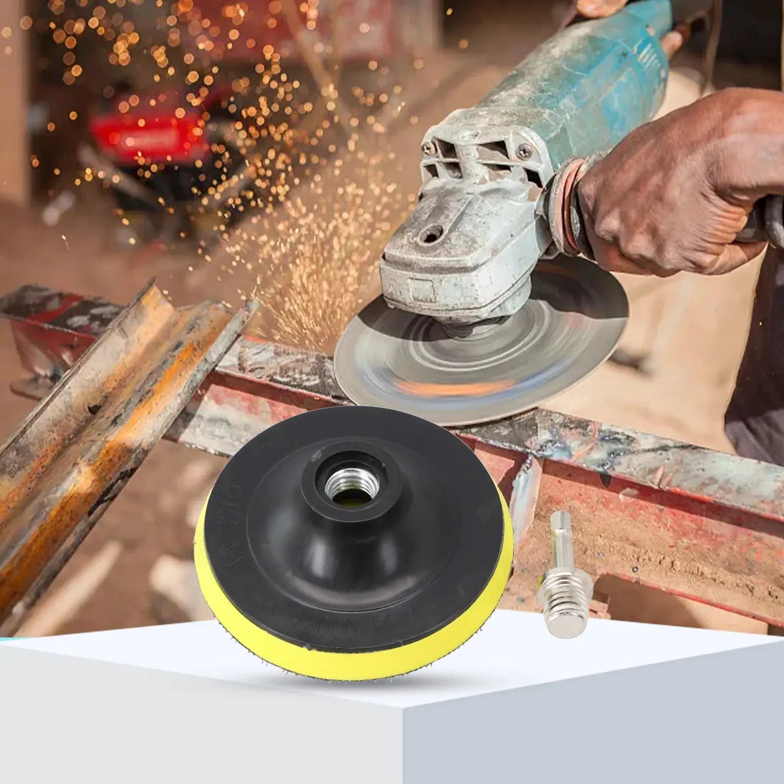 3 To 7 Inch Sanding Disc Backing Pad Set With 10mm And 14mm Drill Rods Self Adhesive Sander Pads For Electric Drills