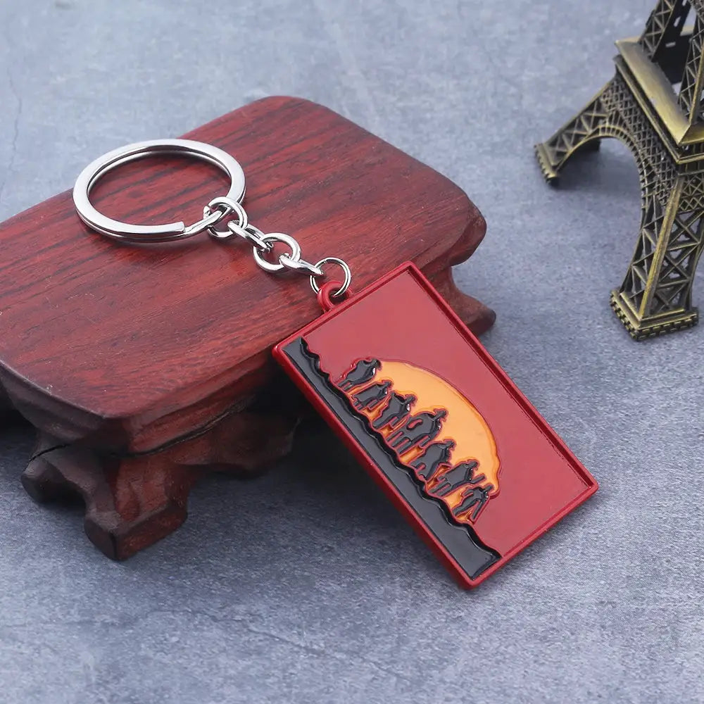 Red Dead Redemption 2 Arthur Morgan Revolver Keyring Keychain Western Fan Gift For Men Women Cosplay Jewelry