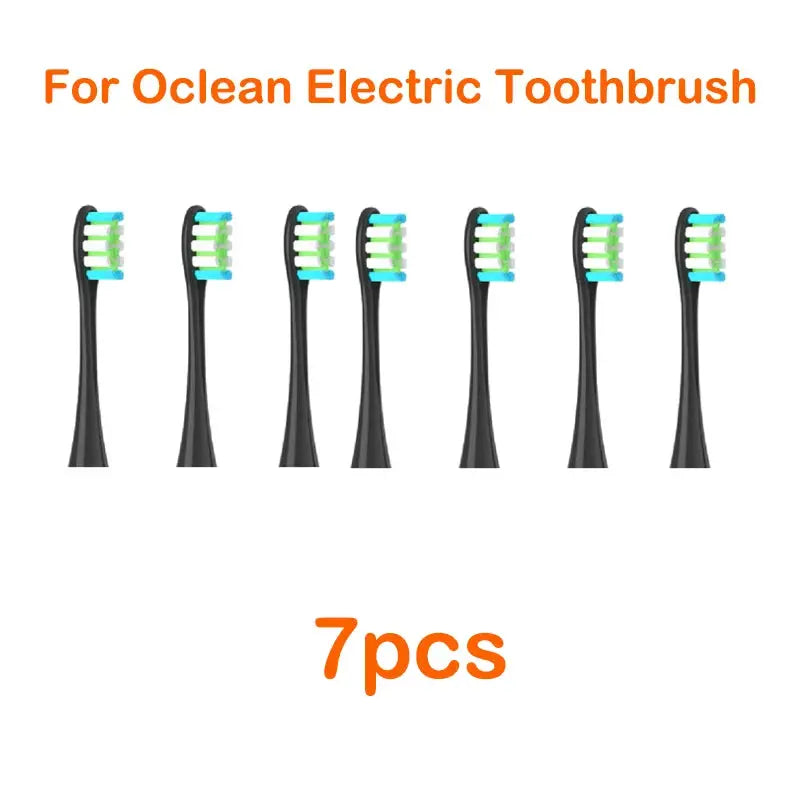 Oclean Flow Replacement Brush Heads Soft DuPont Tynex Bristles 7 Pack for Sonic Toothbrushes Gentle Plaque Removal