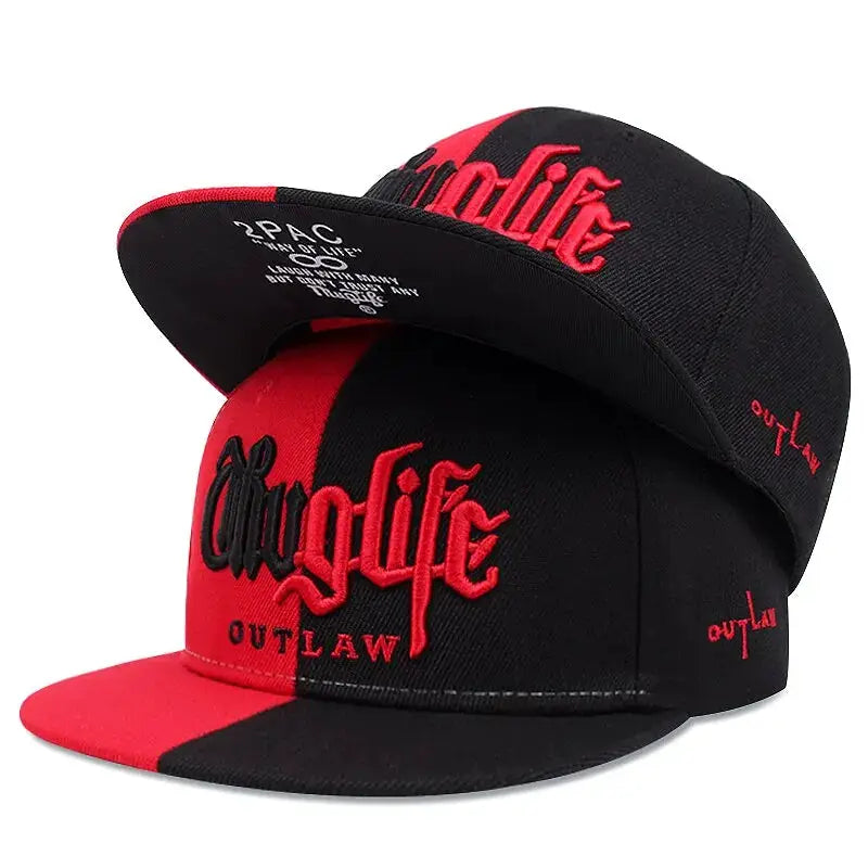 Fashion Fastball Cap Thuglife Embroidery Hip Hop Baseball Hat Snapback For Adults Adjustable Sun Outdoor Casual Bone