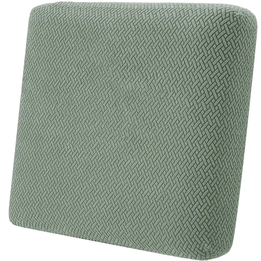 Patio sofa cover in twill jacquard fabric, green, elastic anti-slip by Simples Market.