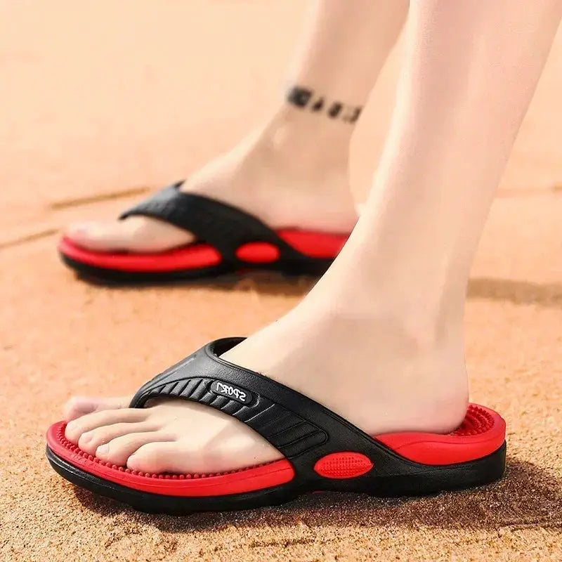 Massage Flip Flops for Men Summer Breathable Beach Shoes Sandals Luxury Big Size Slippers