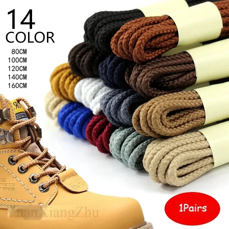 Round shoelaces by Simples Market for sneakers and hiking boots; 14 color options, lengths 80–160 cm.