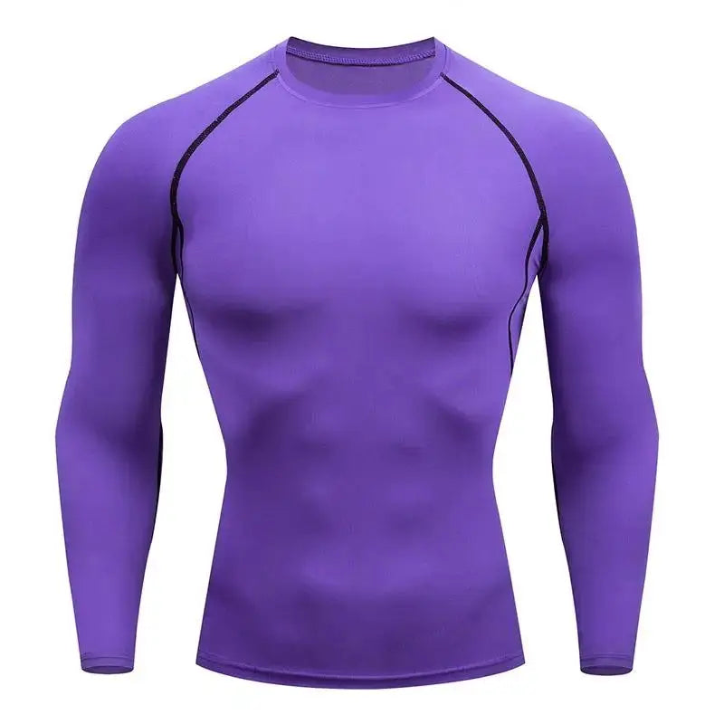 Men Compression Running Top Long Sleeve For Gym Clothing Quick Dry Sportswear Fitness Tee Training Workout Muscle Top