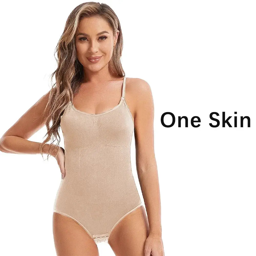 CurveCraft Open Crotch Seamless Shapewear Bodysuit For Butt Lift And Smoothing Silhouette