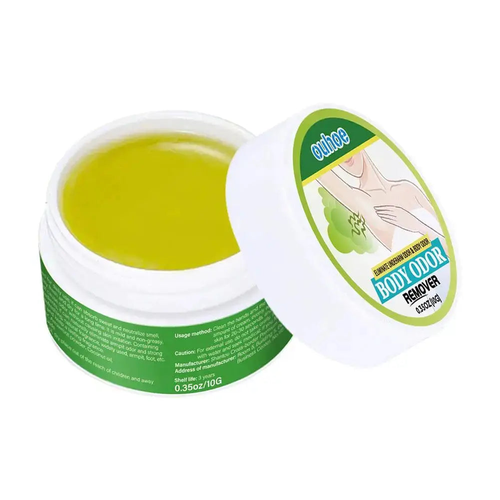 Simples Market natural plant extract underarm deodorant cream, yellow balm in white jar (10g)