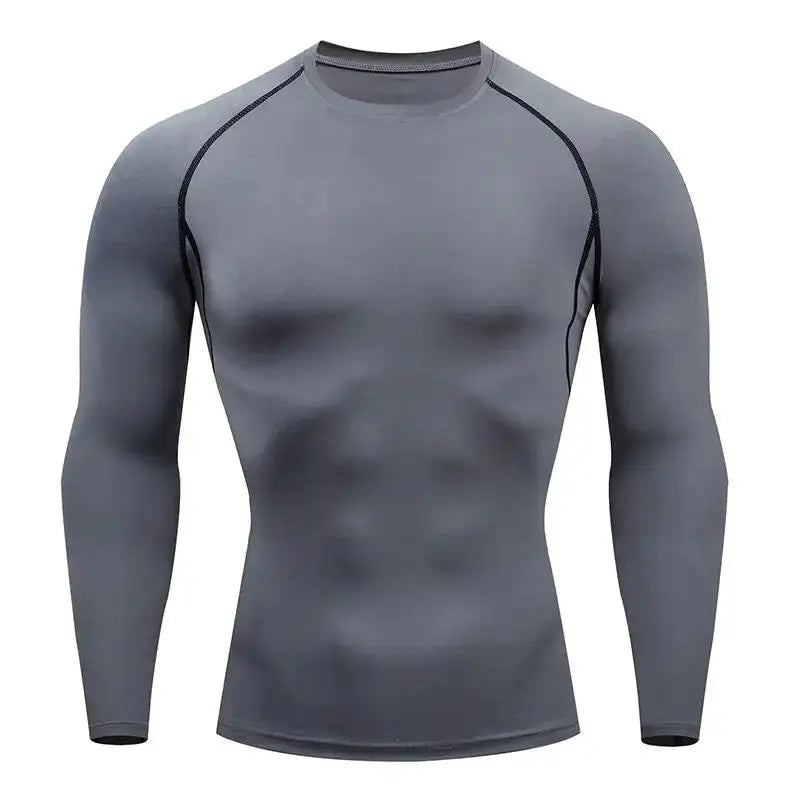 Men Compression Running Top Long Sleeve For Gym Clothing Quick Dry Sportswear Fitness Tee Training Workout Muscle Top