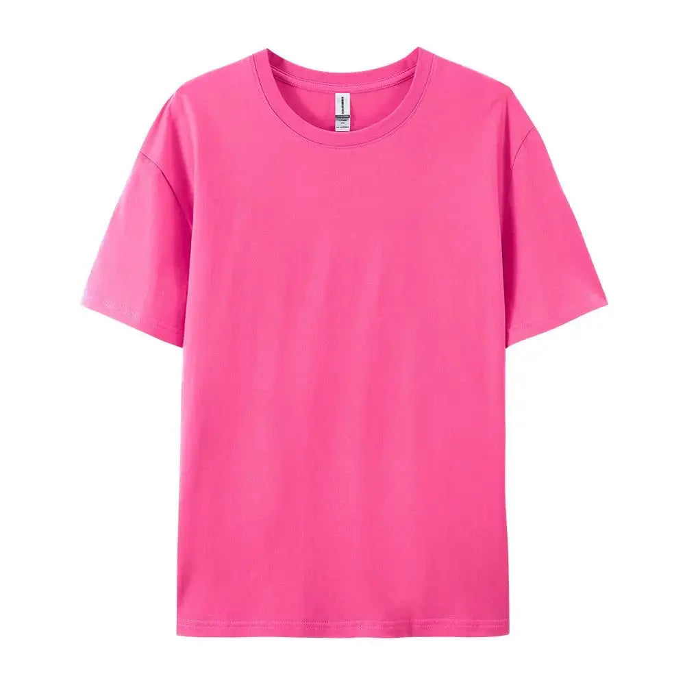 One Hundred Percent Cotton Solid T Shirts For Men And Women Short Sleeve Casual Wear Soft Tees