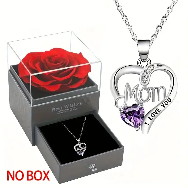 Heart Shaped Pendant Necklace Hollow Design Rhinestone Zinc Alloy for Women Gift for Best Friends Mothers Day Party Wear