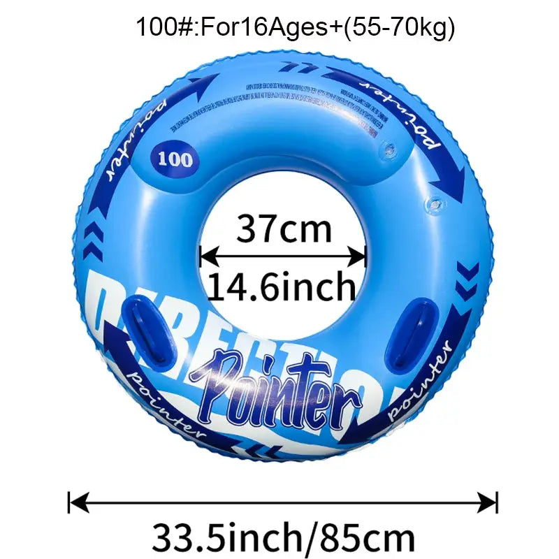 Double Balloon Inflatable Swimming Ring for Adults Beach Toys Pool Floaties Inner Tube Durable Comfort