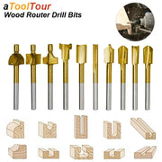 HSS Milling Cutter Bits Set With AlTiN Coating For Dremel Rotary Tools Woodworking Carving Engraving