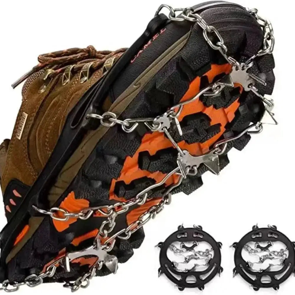 Winter Outdoor Hiking Snow Spikes Crampons Ice Grippers Cleats Boots Covers for Shoes Anti Slip