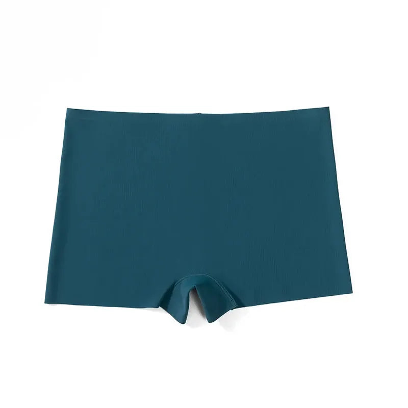 Teal seamless women's boyshorts underwear for everyday comfort
