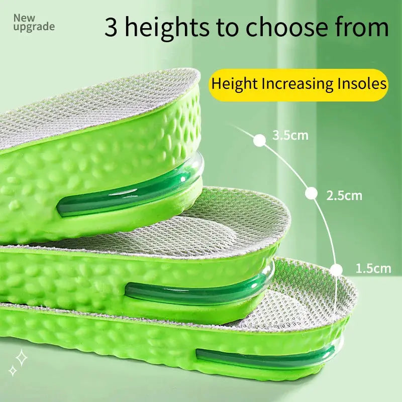 Air Cushion Height Increase Insoles Breathable Shock Absorbing Insoles For Men Women Sports Shoes