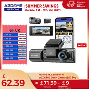 AZDOME M550 Pro dash cam with 4K front camera, GPS, 5.8GHz Wi‑Fi, microSD card and mount