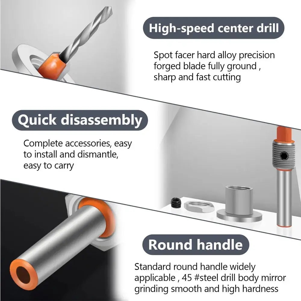 Adjustable Countersink Drill Bit Set With 8mm Shank For Woodworking Quick Change Chamfer Tool 2.8 3 3.2 3.5 4mm