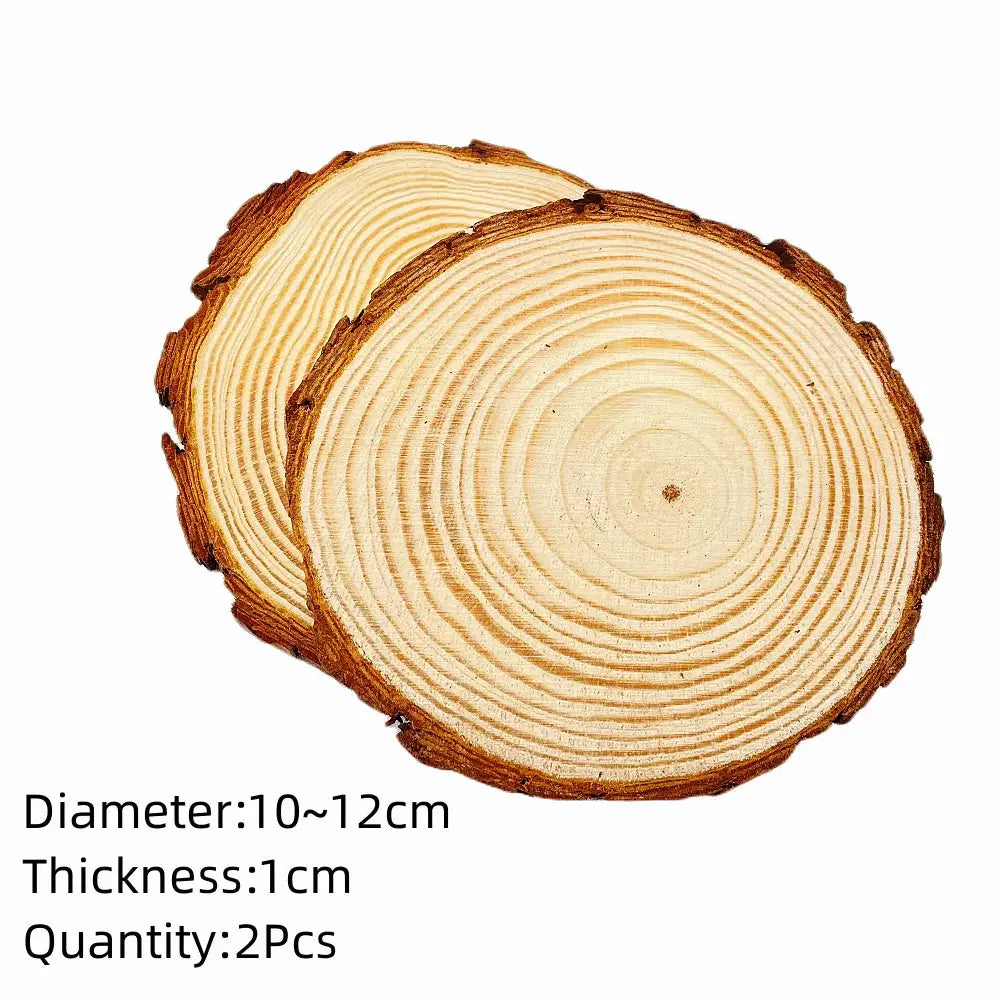 Natural Pine Wood Slices Round Discs Bark Edge 1 Pack Unfinished For DIY Crafts Wedding Decor Painting 3 To 12 Cm