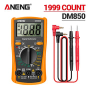 ANENG DM850 Digital Multimeter 1999 Counts Auto Range AC DC Voltage Ohm Current Ammeter Tester Tool