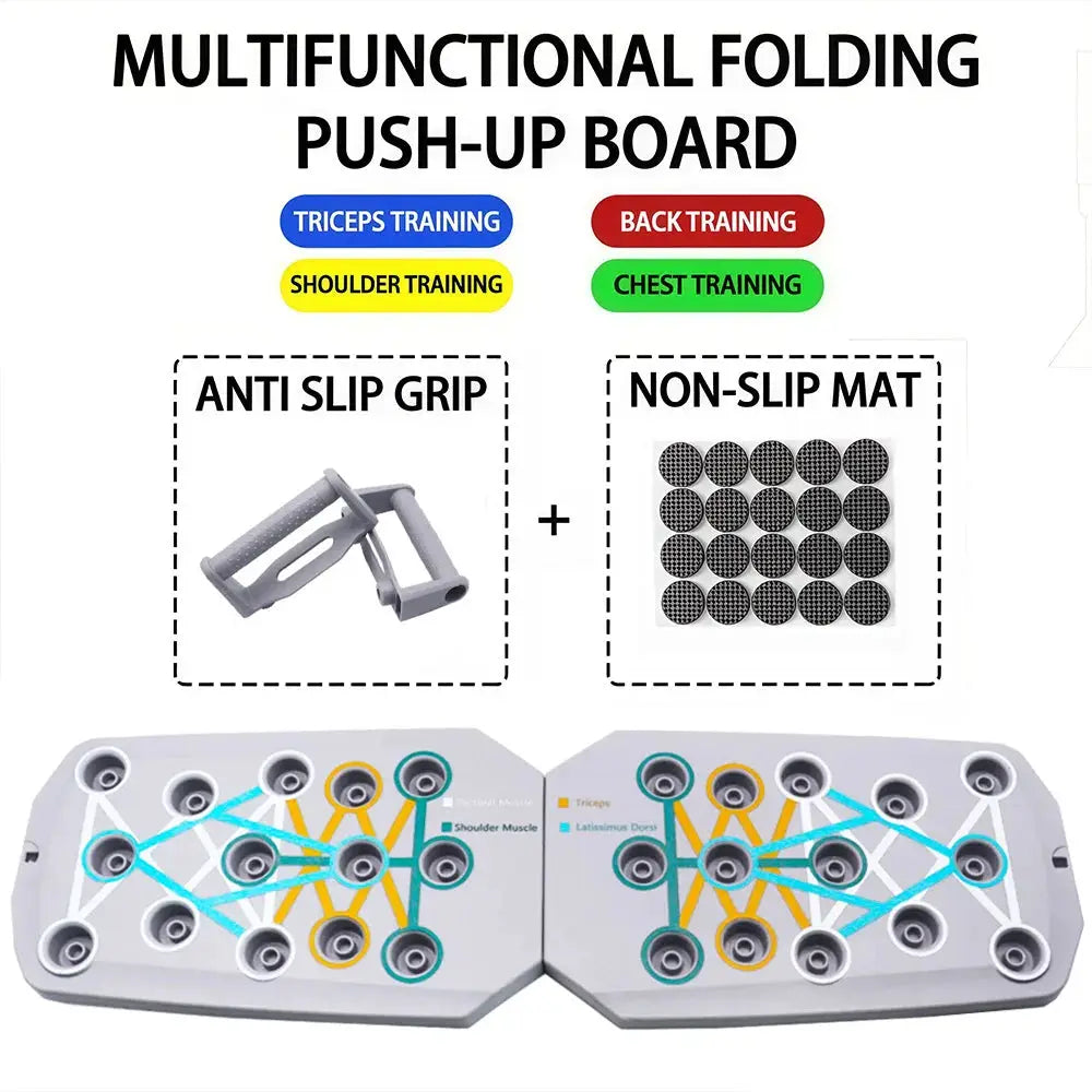 Portable Multifunctional Push Up Board Set Foldable Fitness Equipment For Chest Back Arms Abdomen Training
