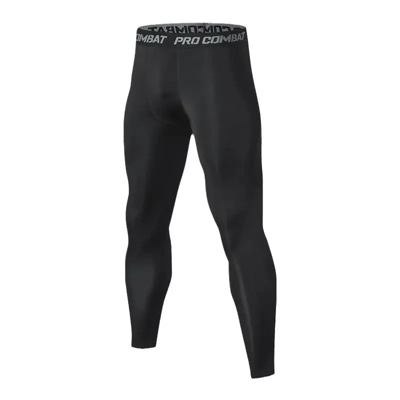 Men's black compression tights with Combat Pro waistband logo