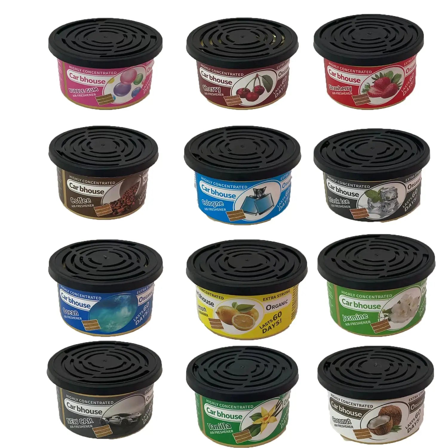 Organic Air Freshener Tank Bubble Gum Scent With 3 Anti Spill Blocks Per Can For Car Home And Office Use New Car Scent