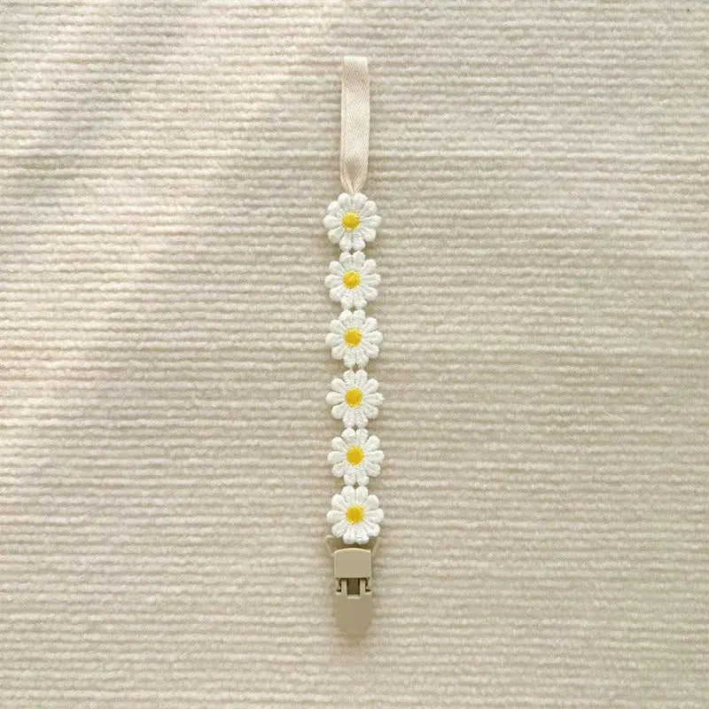 Little Daisy Baby Pacifier Clips and Chain Nipple Holder For Toddlers Girls Baby Shower Gift Baby Accessories