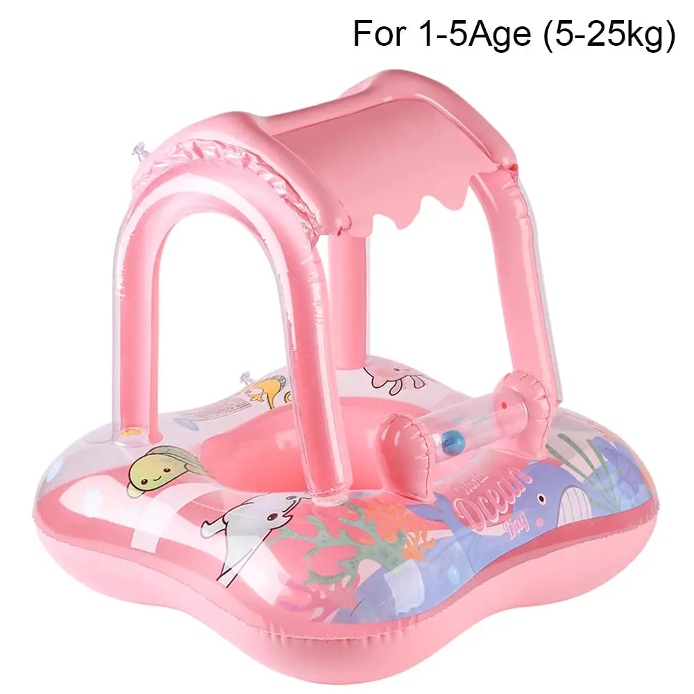 Kids Pool Float With Canopy For Ages 3 To 6 Safe Chemical Free Materials Animal Theme Beach Party Toy