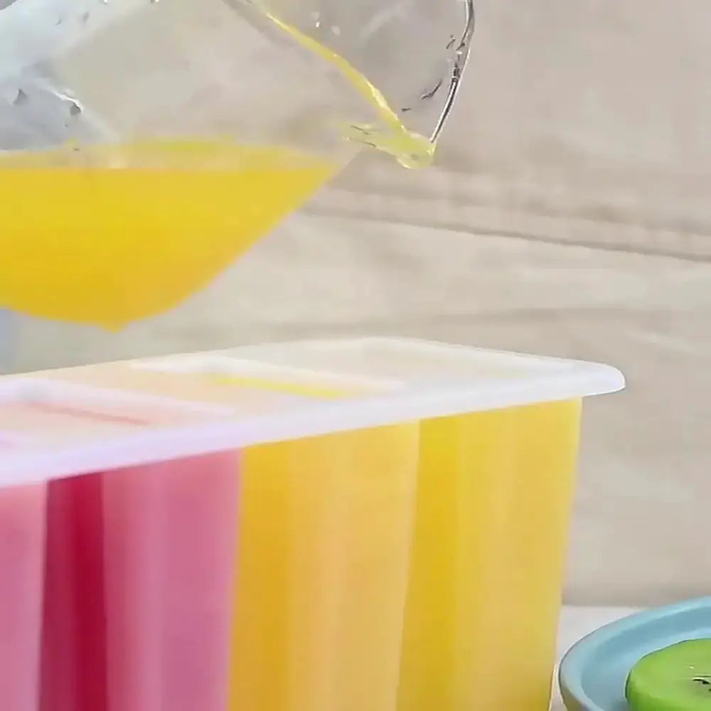 4 Link Popsicle Mold With Lid For Homemade Mung Bean Popsicles And Ice Cream Treats At Home