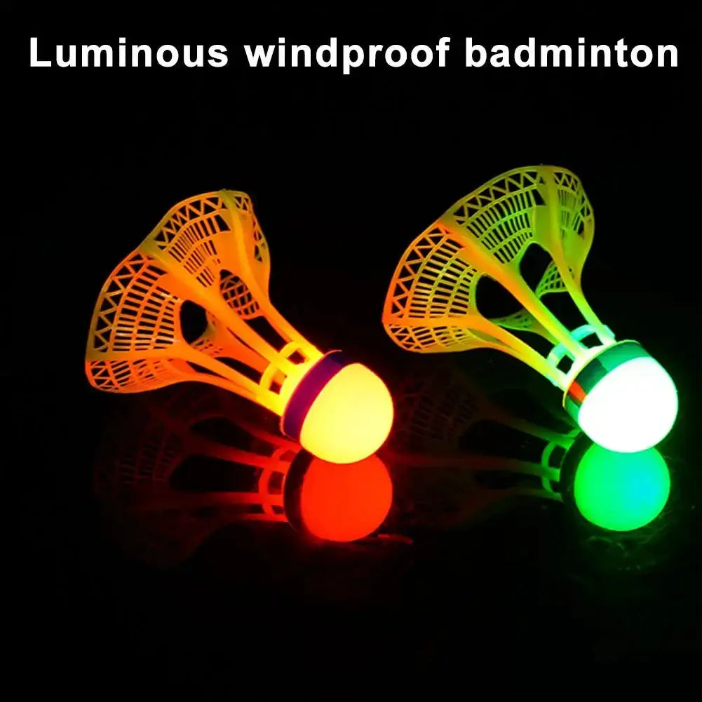 Glow In The Dark LED Badminton Shuttlecocks Windproof Design For Practice And Nighttime Play Pack Options 1 2 5