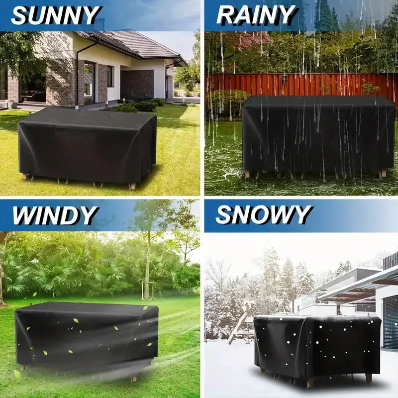 Outdoor double sofa cover by Simples Market, black 120 size rectangular dust cover for patio furniture