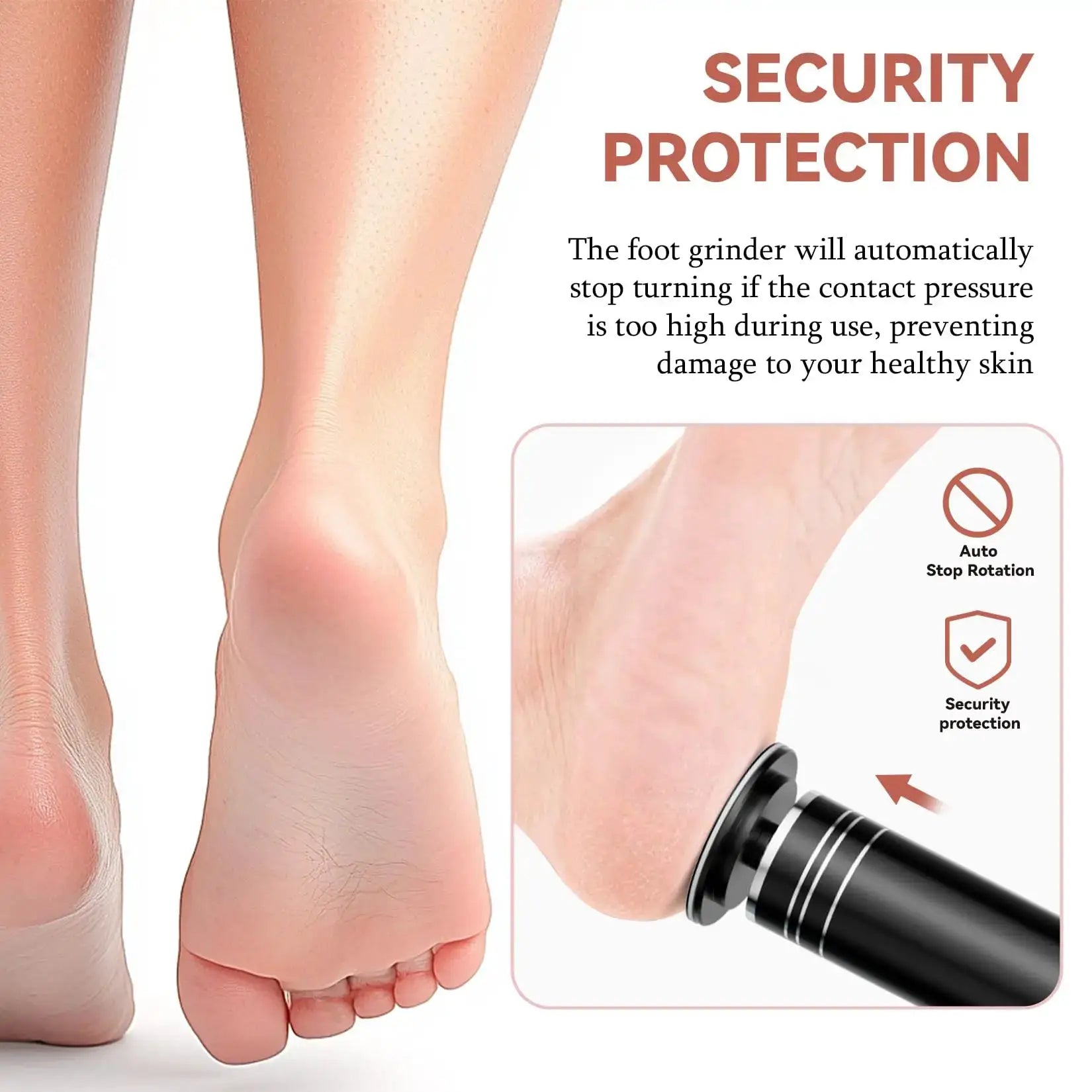 Simples Market electric foot grinder pedicure tool with 60 replacement sanding discs, black handheld device.