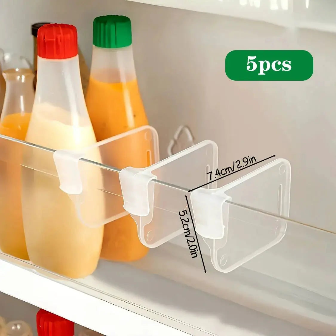 5 10 15 20 Pieces Sturdy Clear Refrigerator Organizer Dividers Adjustable Fridge Storage Space Saving Compartments