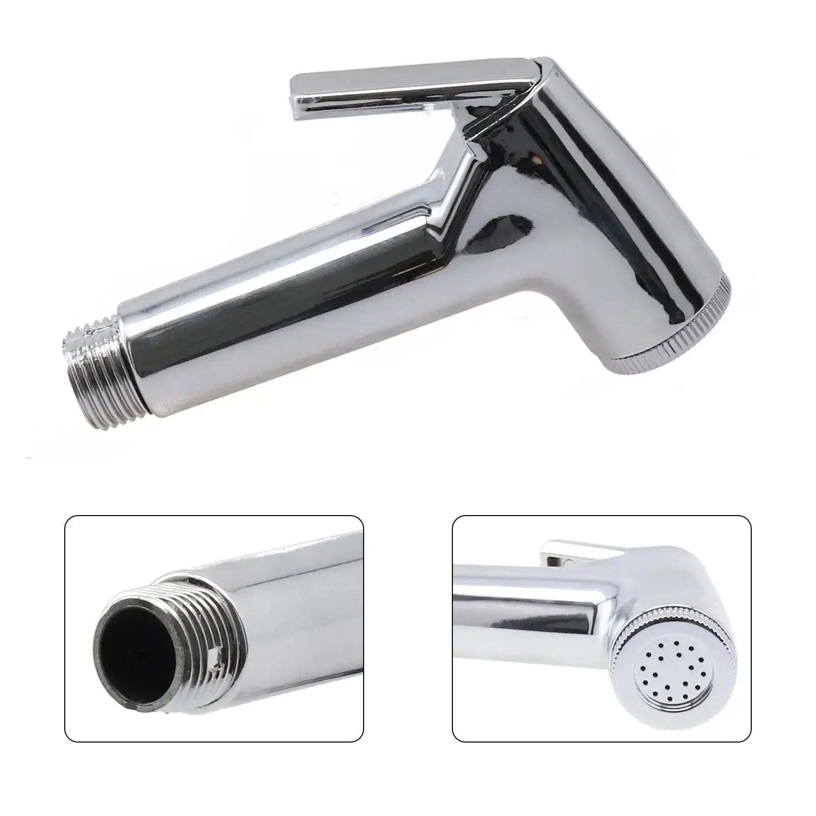 Chrome handheld bidet spray head with G1/2 connector, Simples Market