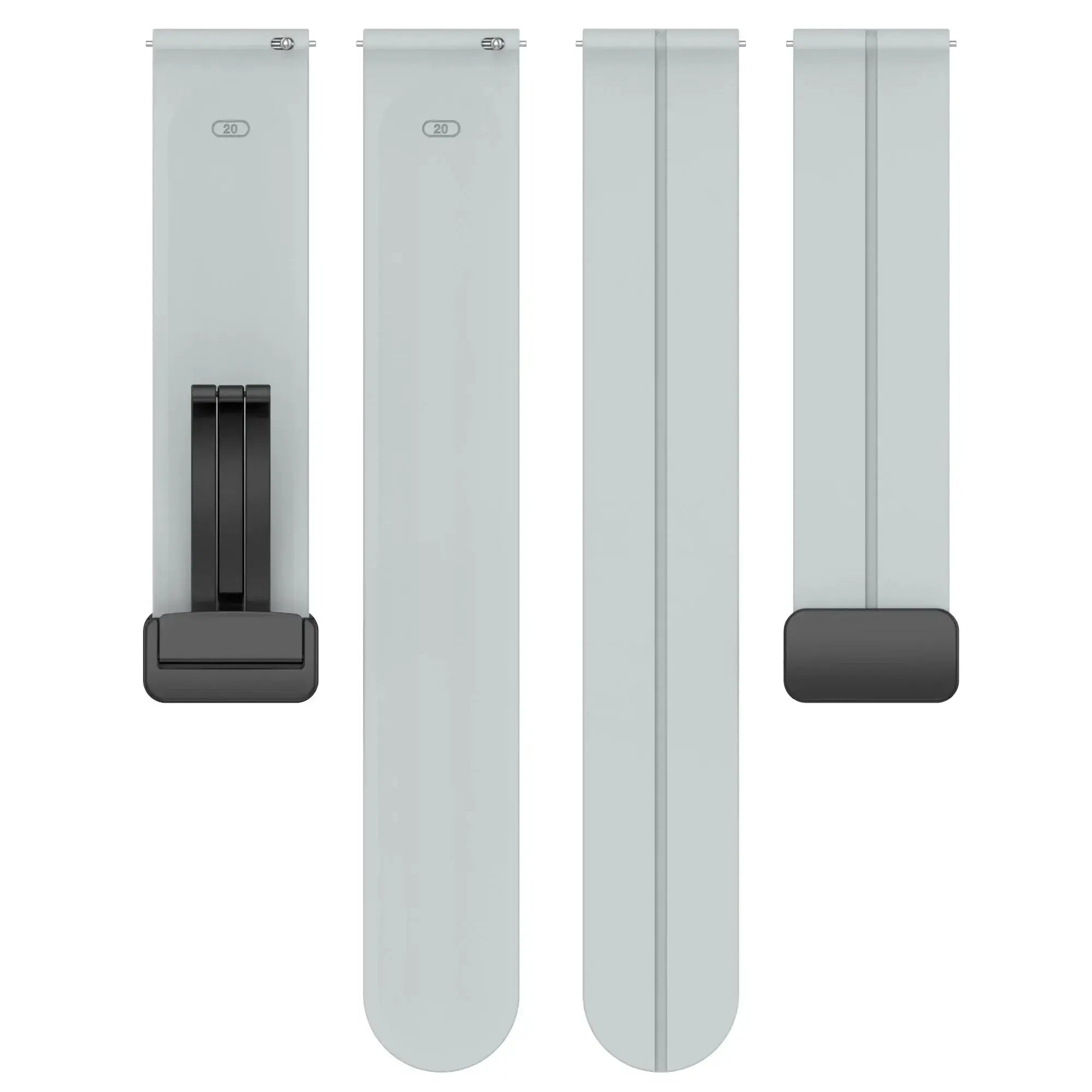 Simples Market silicone watch straps, four grey 20/22mm bands with magnetic buckles for Samsung Galaxy Watch
