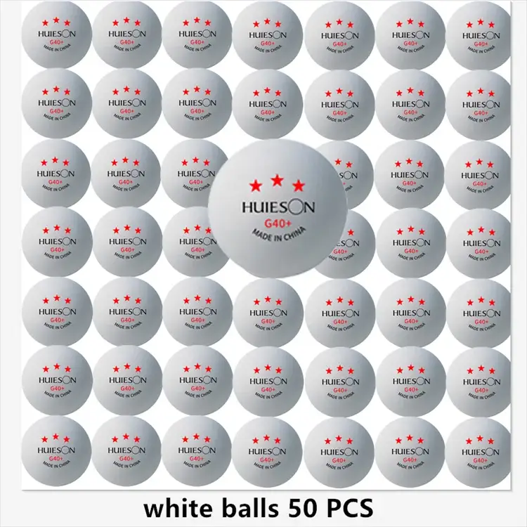 Huieson 3 Star Table Tennis Balls 20 To 100 Pack ABS 40 Plus Material Professional Competition Ping Pong Balls