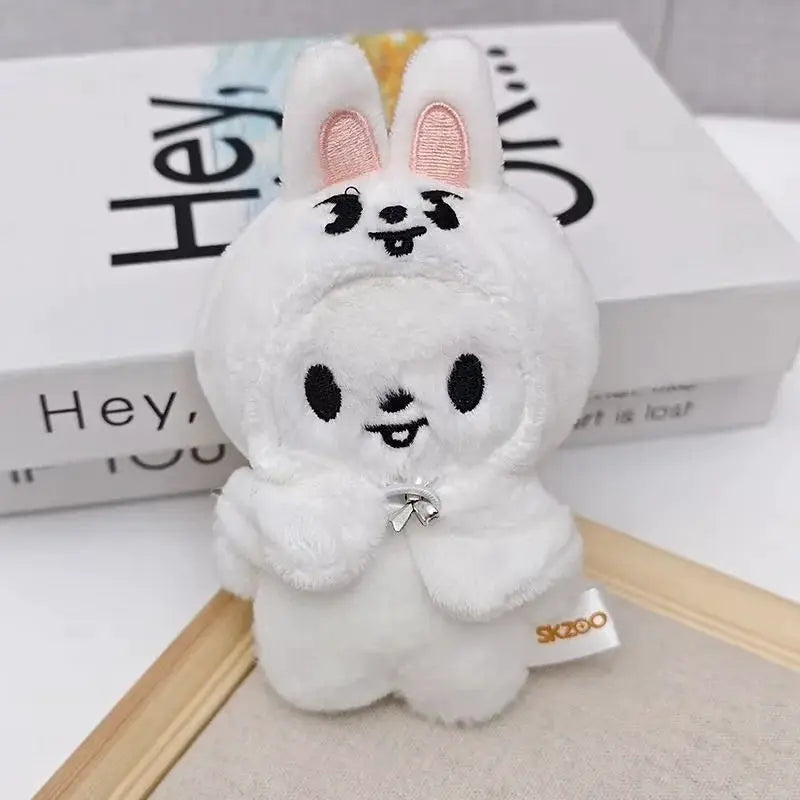 SKZOO Stray Kids Plush Keychain 12cm Doll Cloak Fashion Toy Fans Gift Official Collectible Item