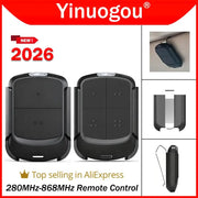 Garage door remote control set by Simples Market; two black multifrequency remotes (280–868MHz)