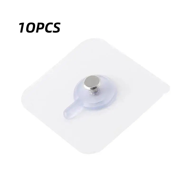 10 Pieces Transparent Traceless Self Adhesive Wall Nails For Photos Frames Murals Multipurpose Hangers No Drilling