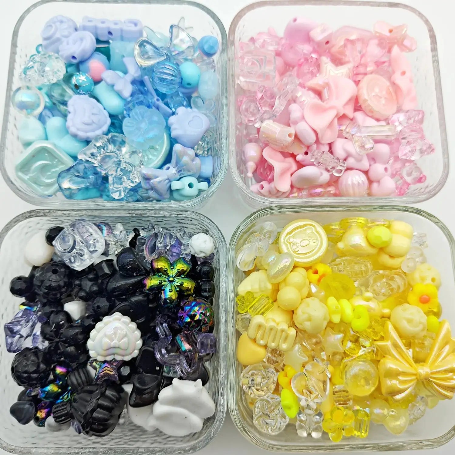 50g Mixed Color Acrylic Loose Beads Pack for DIY Jewelry Making Accessories for Bracelets and Necklaces
