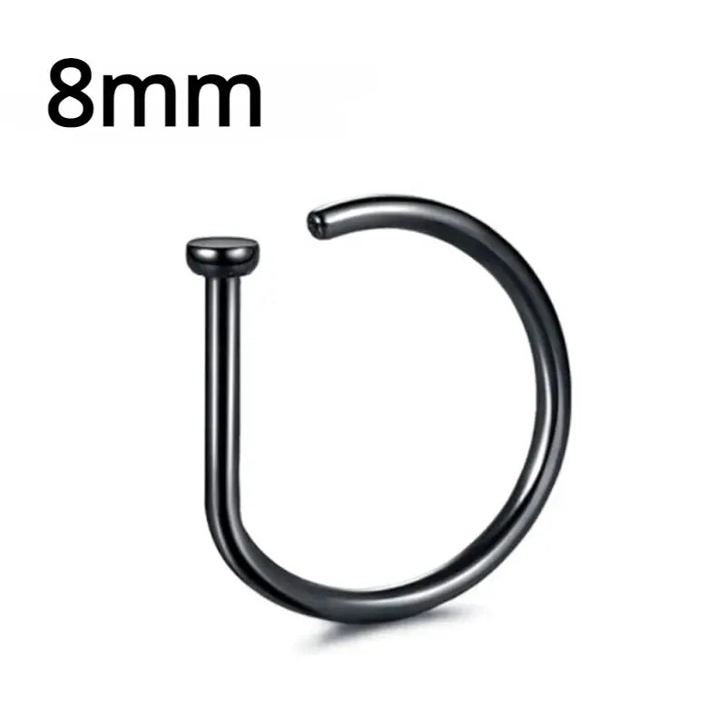Magnetic Nose Ring Hoop Septum Clip Non Piercing Stainless Steel Hip Hop Punk Fashion Jewelry for Women