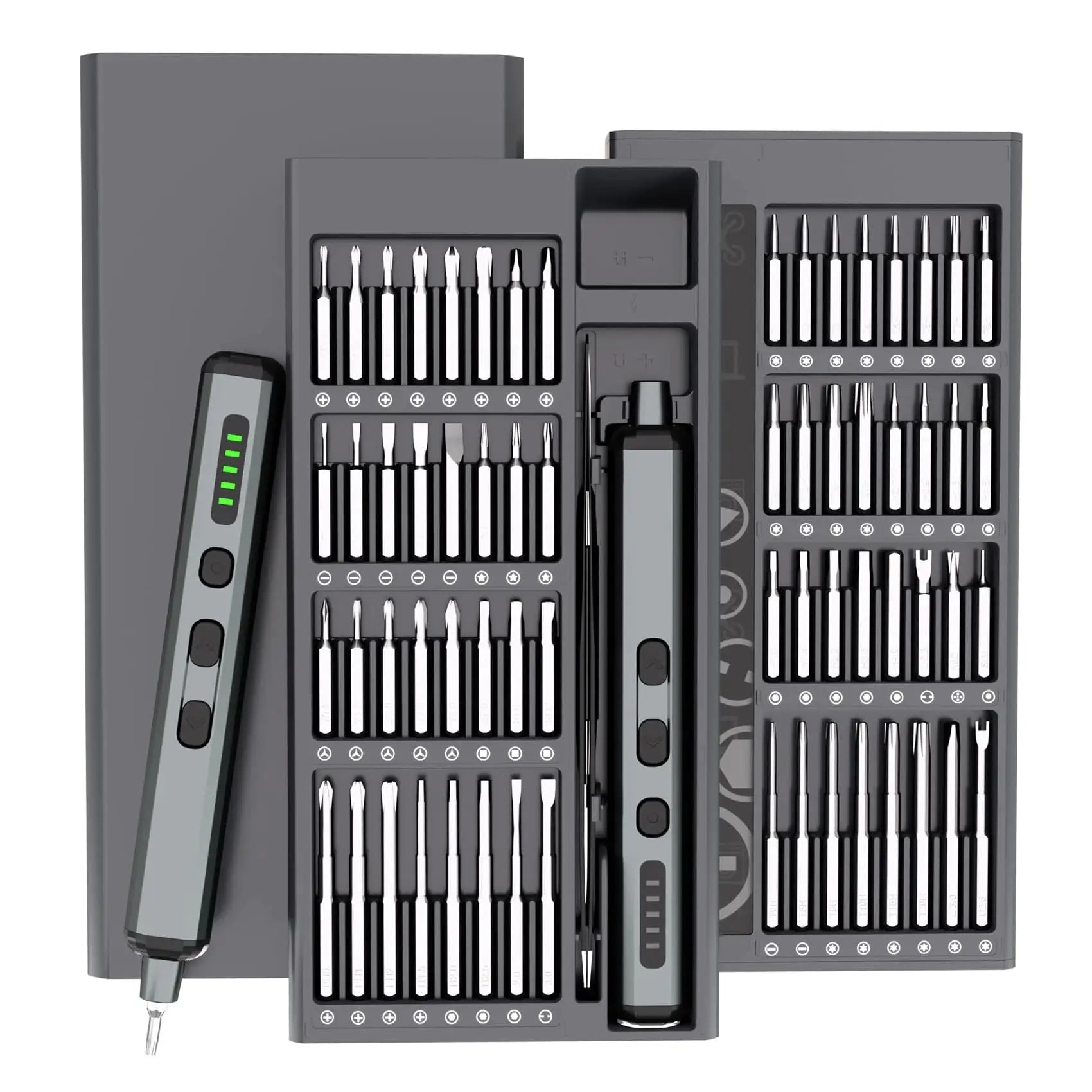 Mini Precision Electric Screwdriver Set 68 In 1 With 64 Magnetic Bits 5 Torque Settings Brushless Motor For DIY Repair