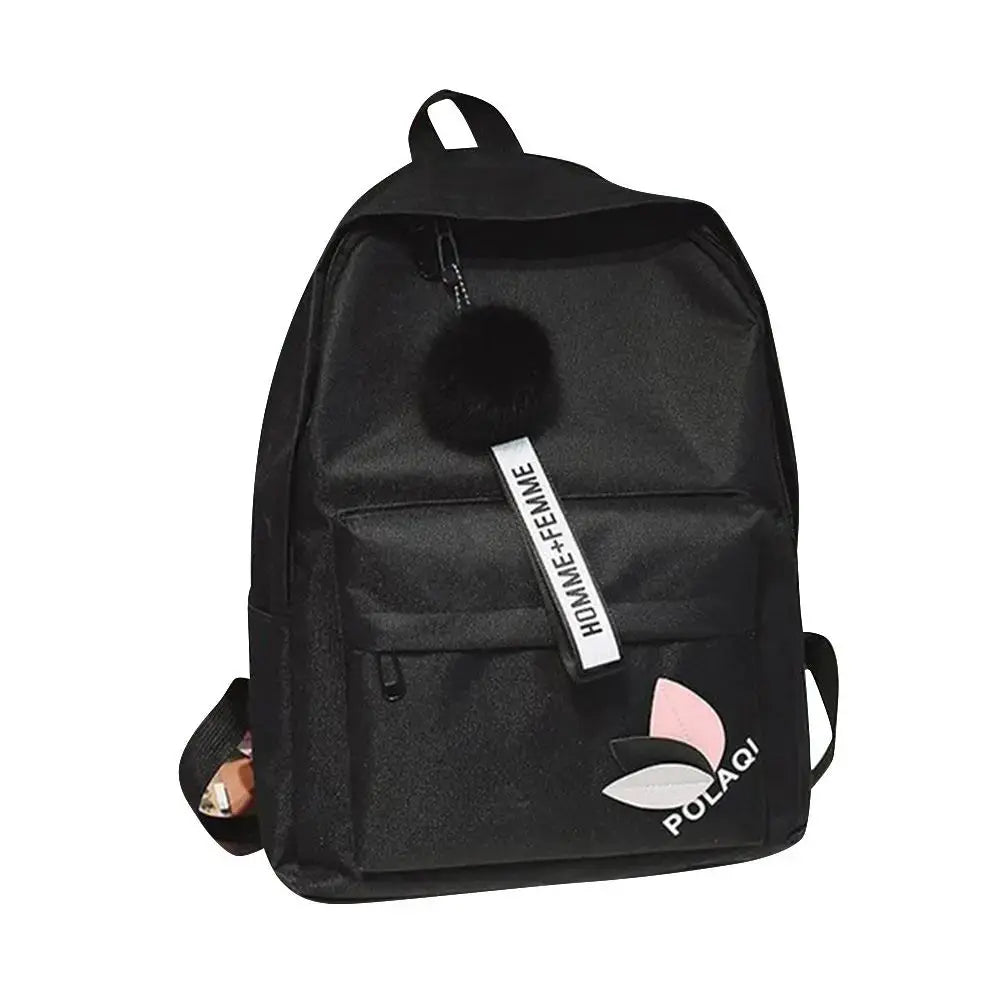 Printed Leaves Large Capacity Student Backpack - Simples Market